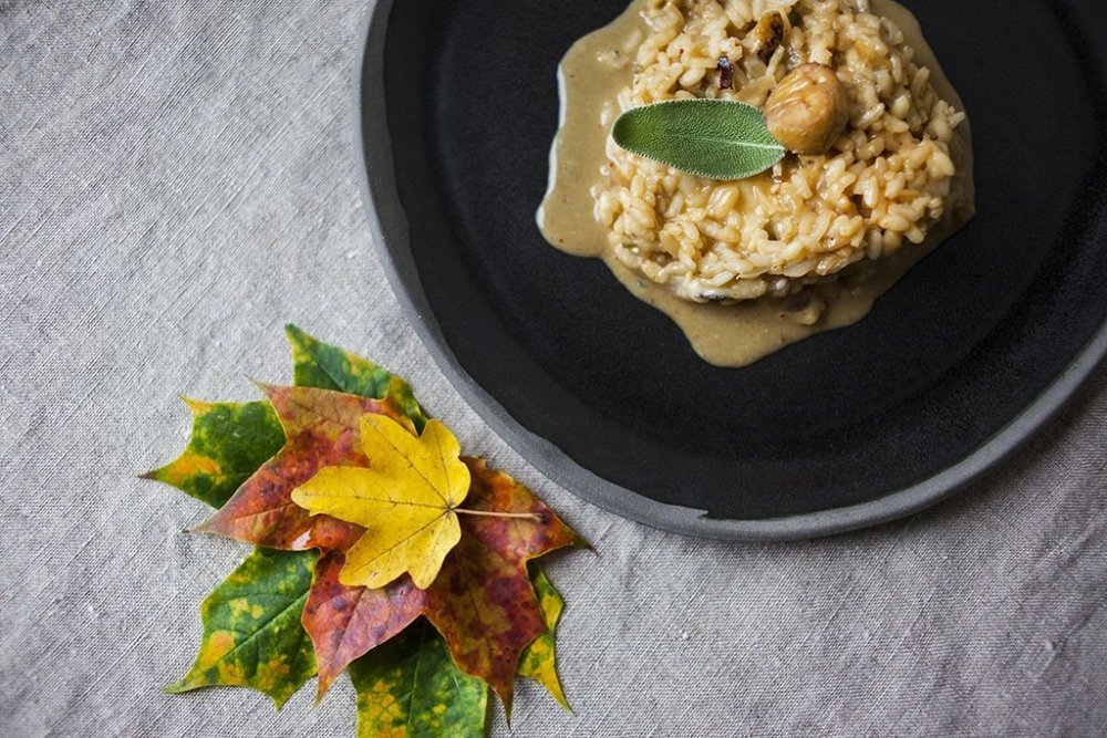 Risotto mit Maronen, Roquefort und Salbei - Maître Philippe & Filles
