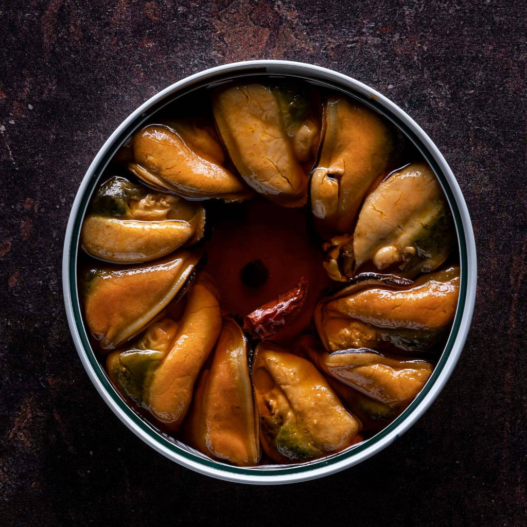 Mejillones en Escabeche Picante 8/12 Stück - La Curiosa