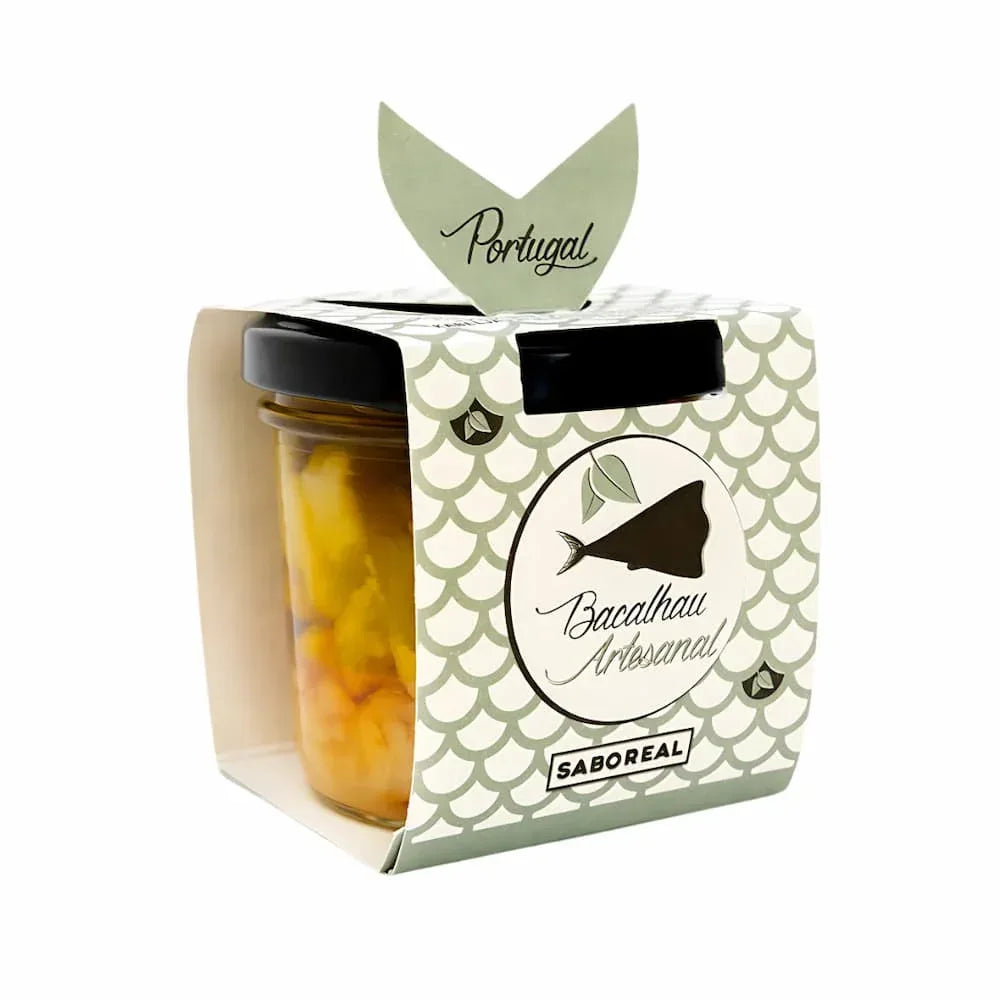 PETISCADA - Kabeljau/Bacalhau mit Kichererbsen und Olivenöl "SABOREAL" 100g - Conserveira do Arade - Maître Philippe & Filles