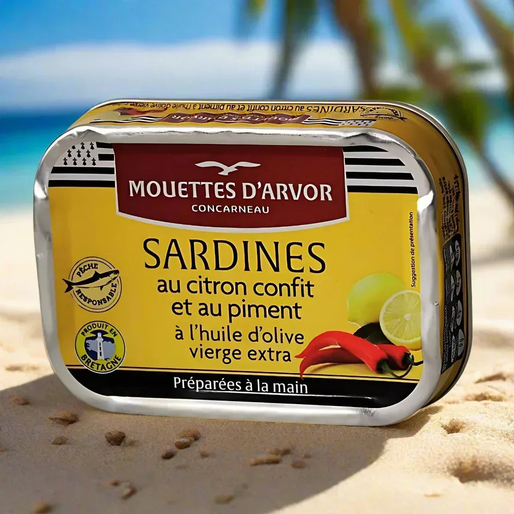 Sardinen mit konfierter Zitrone und Piment (Chili) - Mouettes Arvor - Maître Philippe & Filles