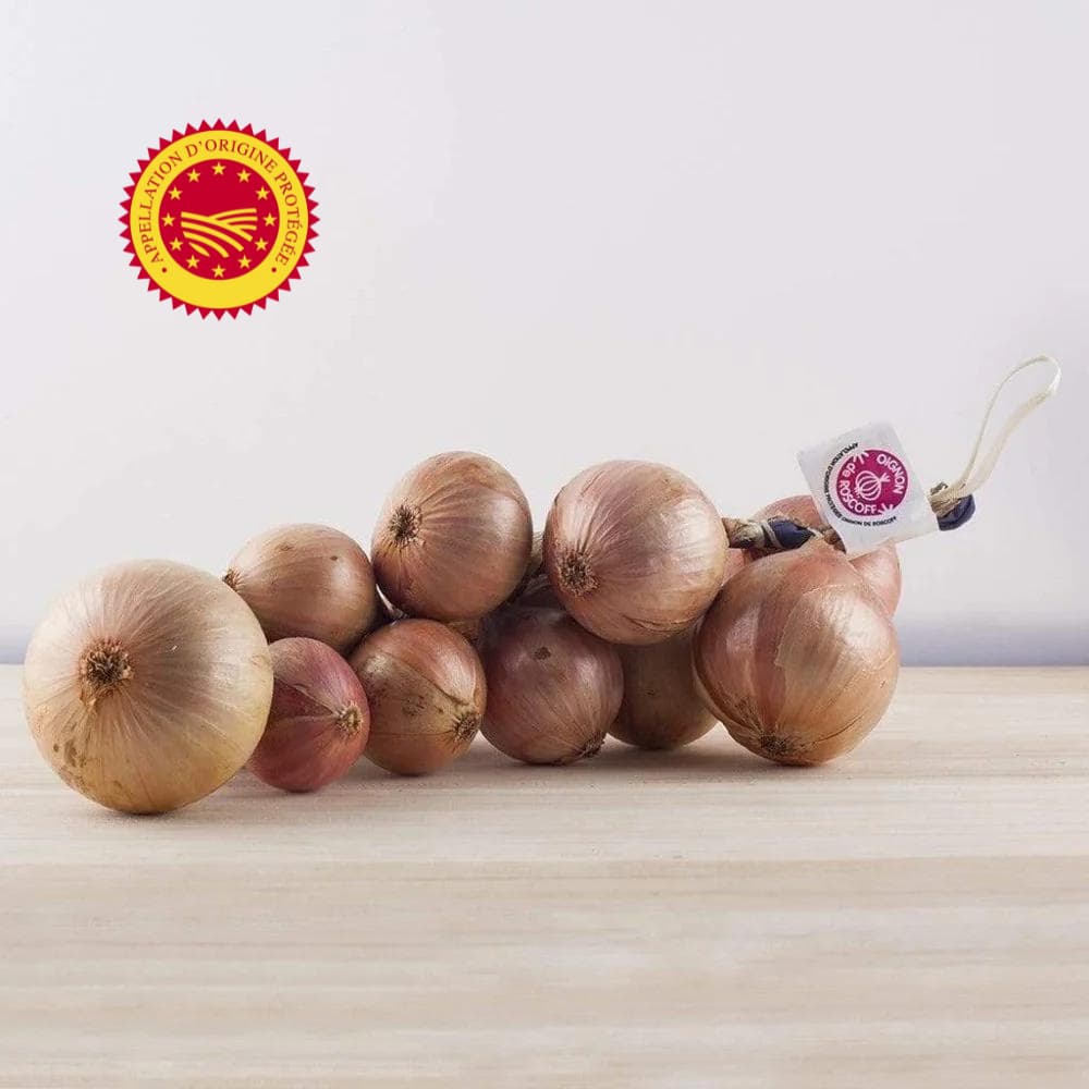 Rosa Zwiebel aus Roscoff Ernte 2026 Ferme de Kergus