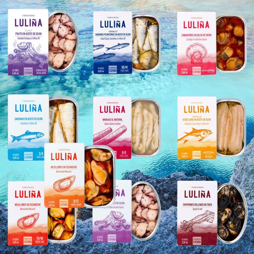 Rías Baixas Gold: Exklusive Kollektion aus Galizien (10 Dosen) - Conservas Lulina - Maître Philippe & Filles
