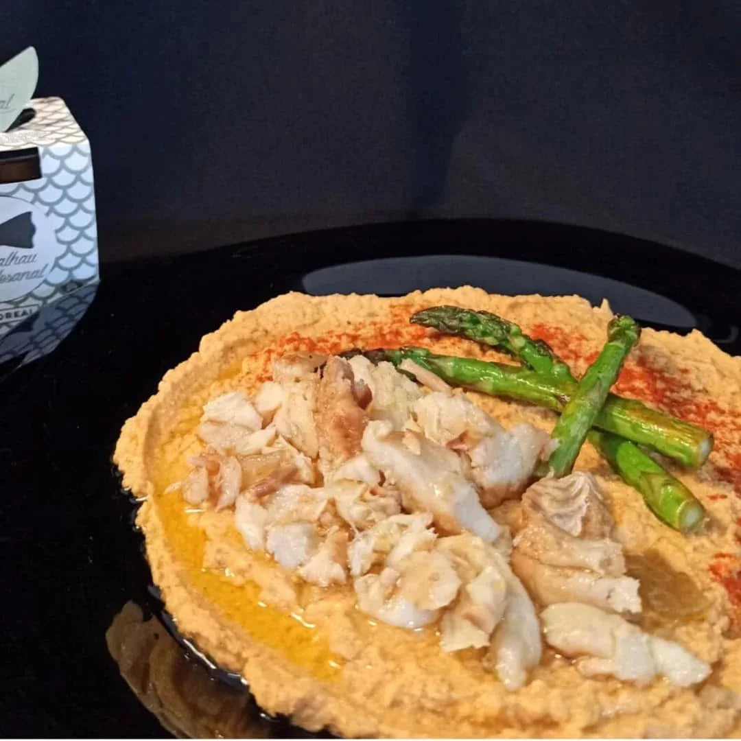 PETISCADA - Kabeljau/Bacalhau mit Kichererbsen und Olivenöl "SABOREAL" 100g - Conserveira do Arade - Maître Philippe & Filles