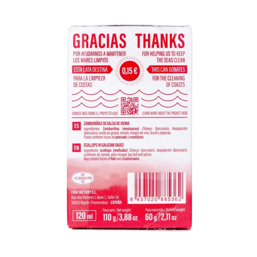 Kammmuscheln aus Galizien in Sauce-Vieira - Conservas Lulina - Maître Philippe & Filles