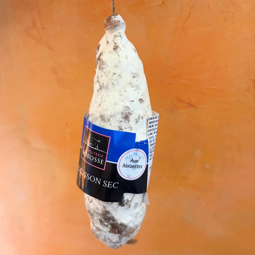 Saucisson sec aux Noisettes Bobosse (ca. 200g)