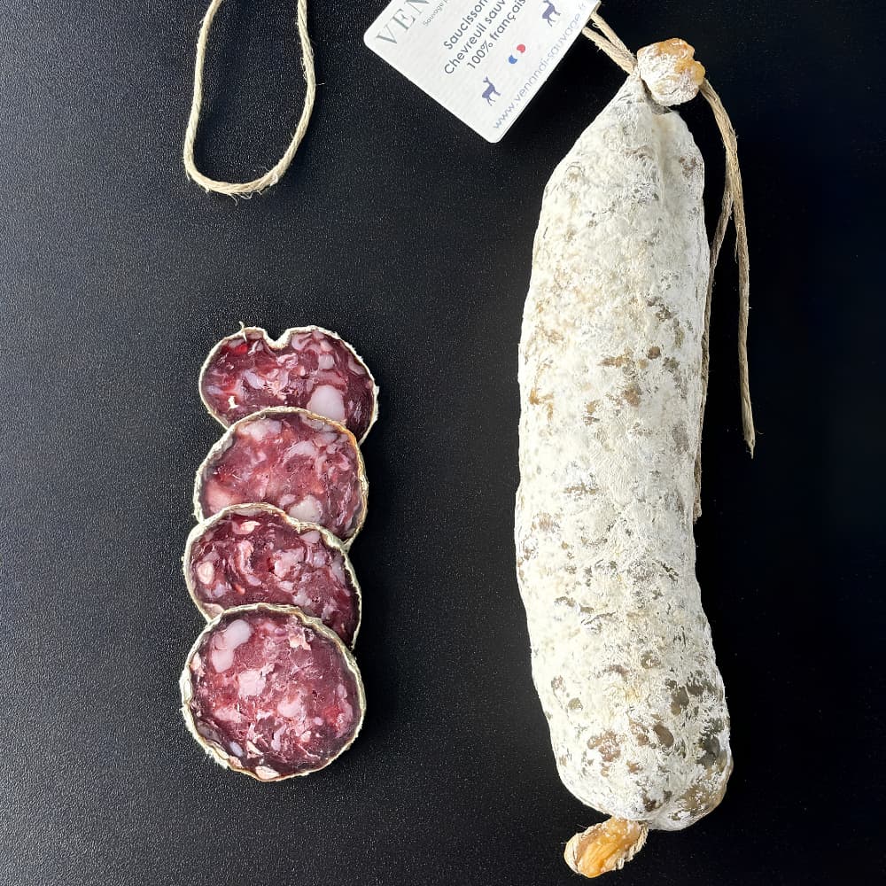 Saucisson de Chevreuil Sauvage 100% Français (Reh-Salami) 180g