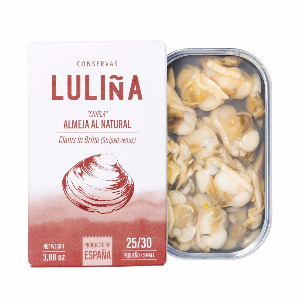 Almejas al Natural – Venusmuscheln in Salzlake, 25/30 Stück Conservas Lulina