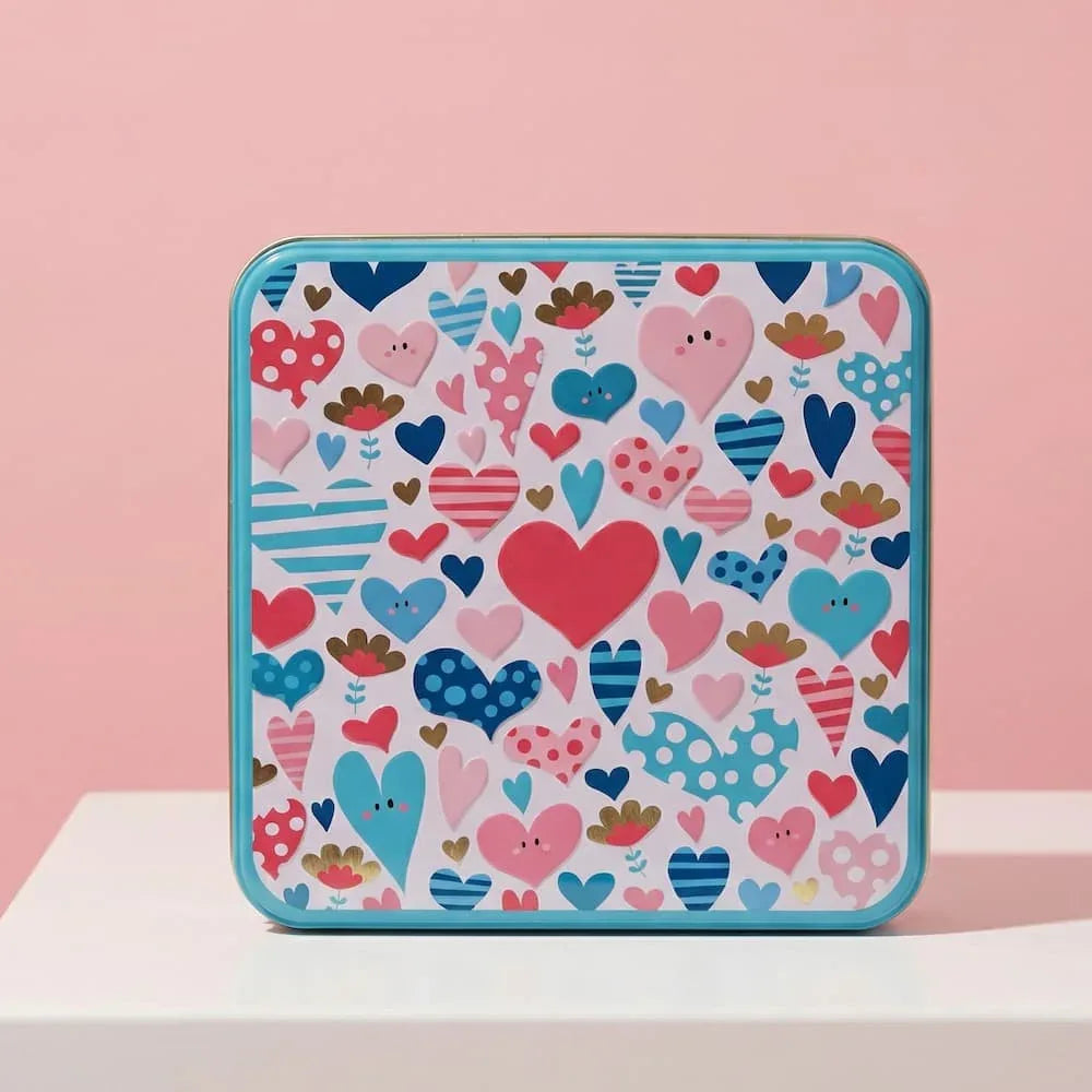 Bretonische Galettes und Palets "pur beurre" - Metalldosen 170g "Les Cœurs" Atelier D