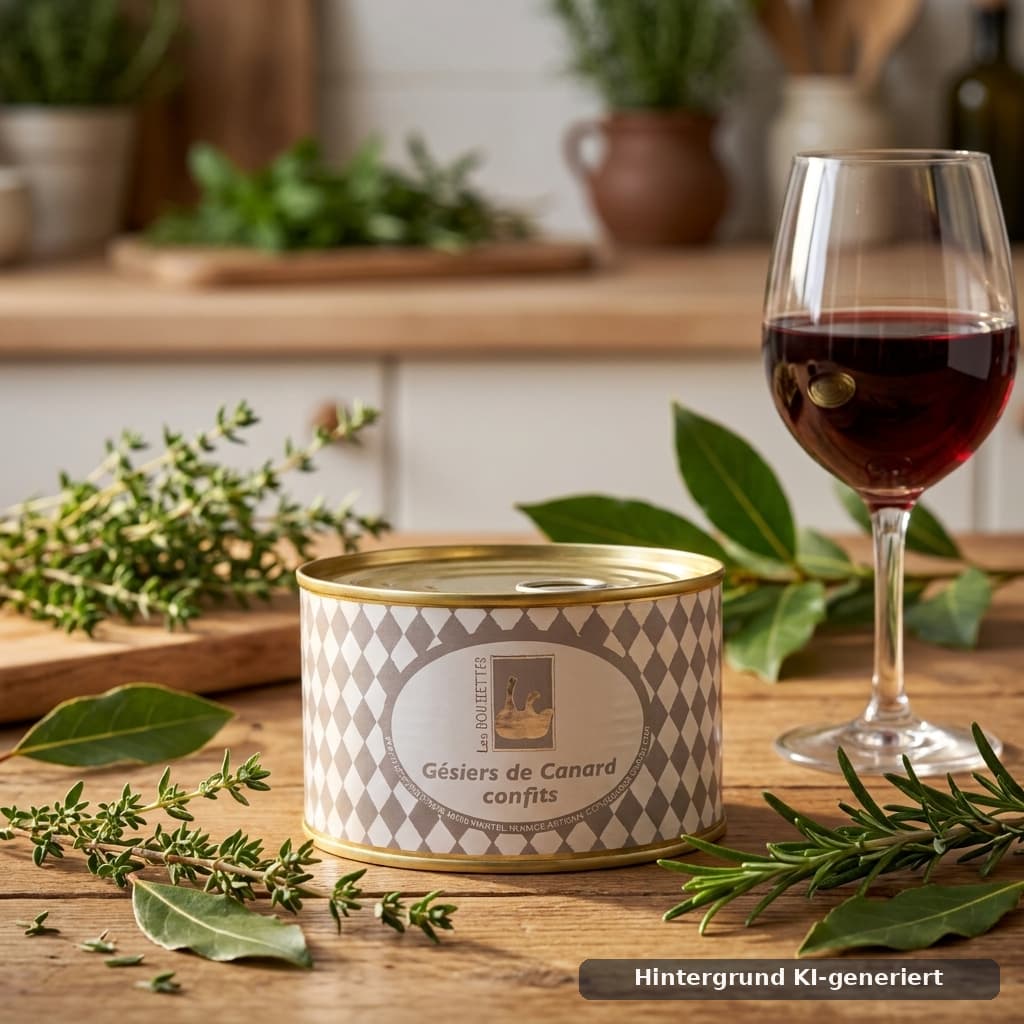 Entenmägen Confits aus dem Quercy 180g Les Bouriettes Conserverie Les Bouriettes