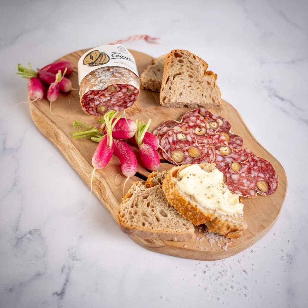 Saucisson d'Ardèche mit ganzen Haselnüssen 200-250g
