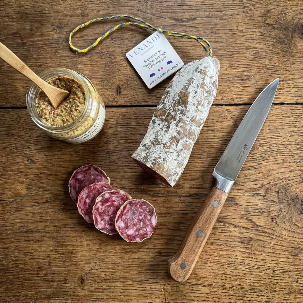 Saucisson de Sanglier Sauvage 100% Français (Wildschwein-Salami, luftgetrocknet) 180g