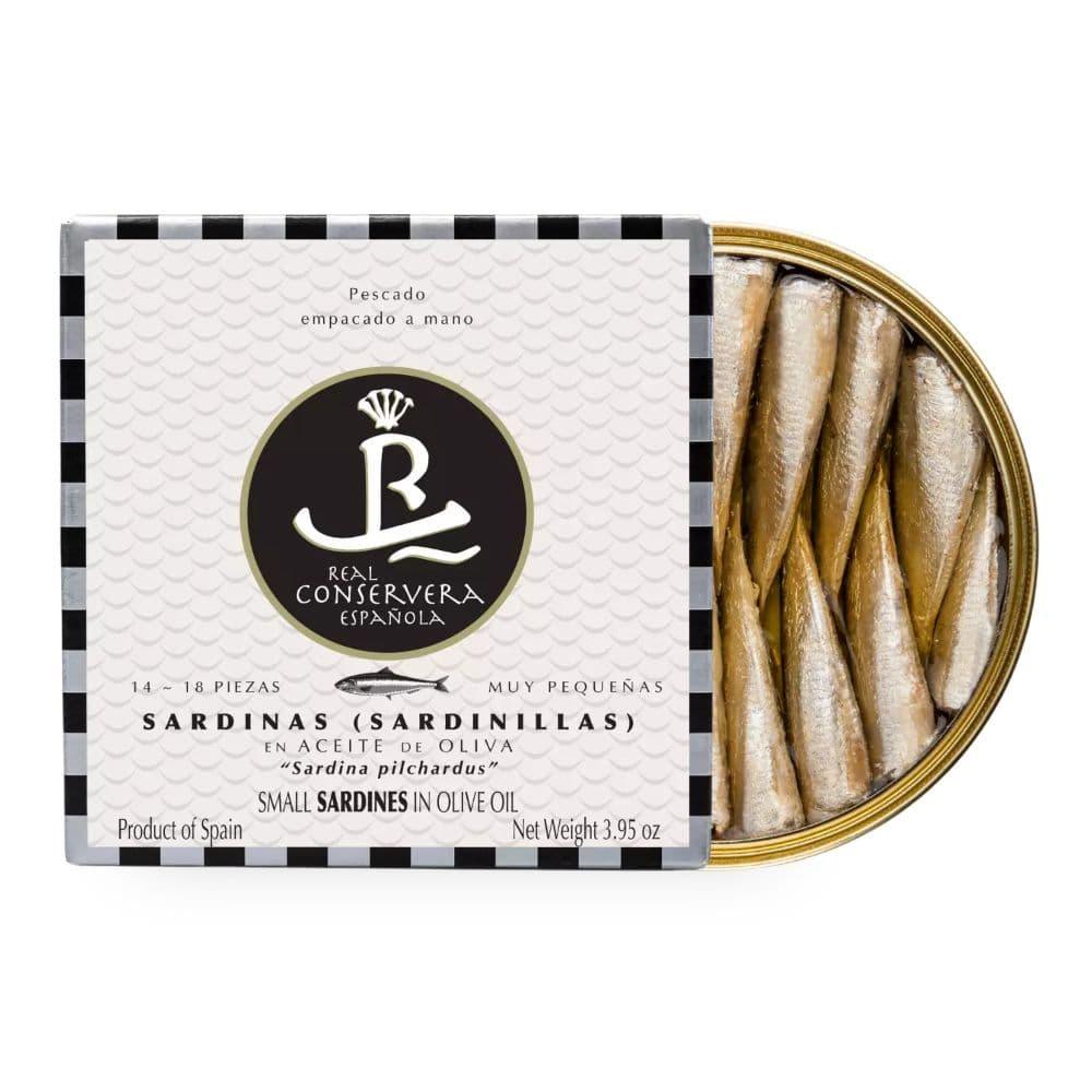 Kleine Sardinen aus Galicien mit Olivenöl (Sardinillas) - Real Conservera Española - Maître Philippe & Filles