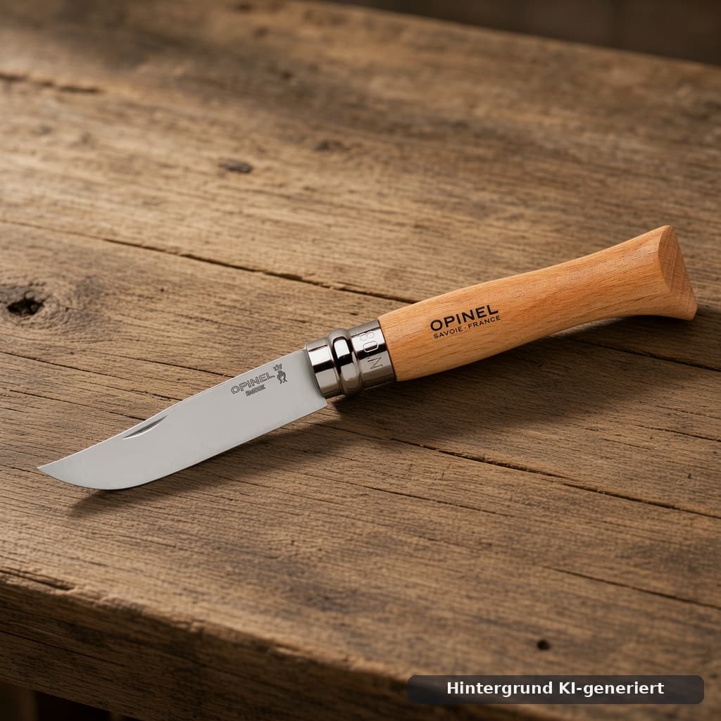 Opinel Geschenkset Nr. 8 – Taschenmesser Buche mit Etui in der Holzbox