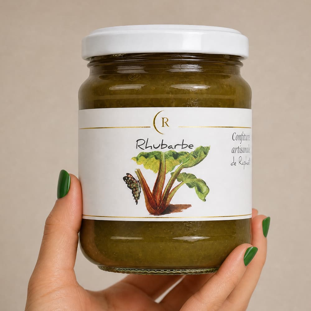 Rhabarber-Konfitüre Extra 250g Confitures de Raphaël