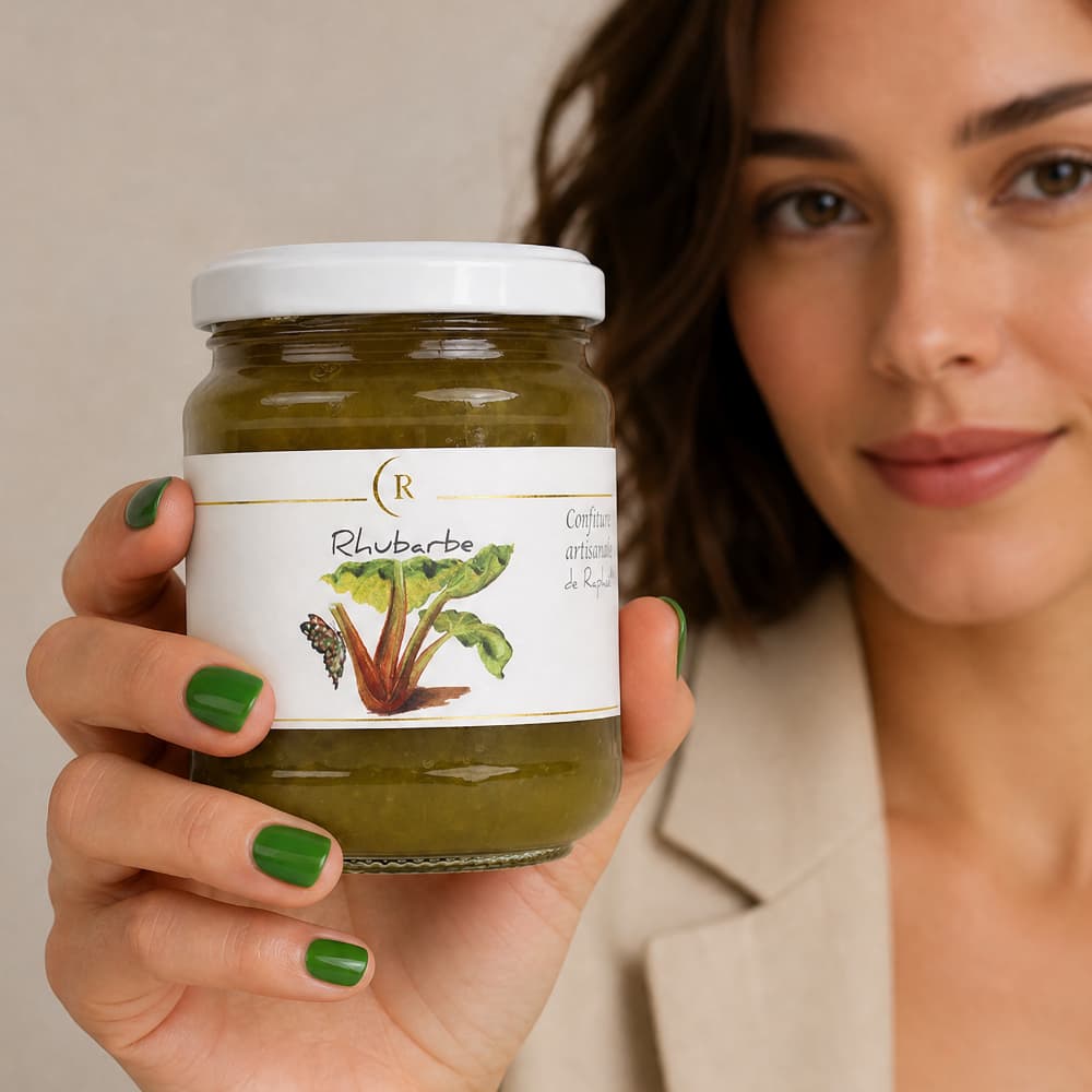 Rhabarber-Konfitüre Extra 250g Confitures de Raphaël