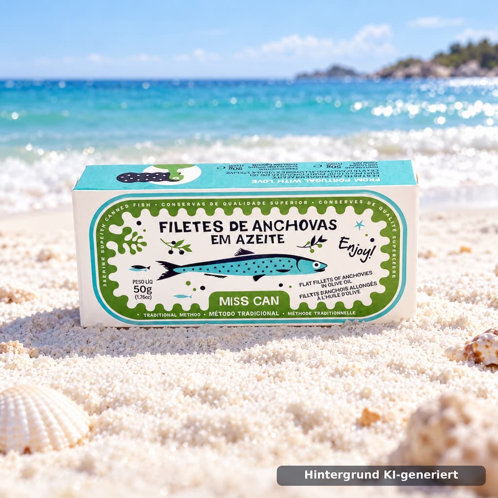 Filetes de Anchovas em Azeite - Sardellenfilets in Olivenöl 50g Miss Can
