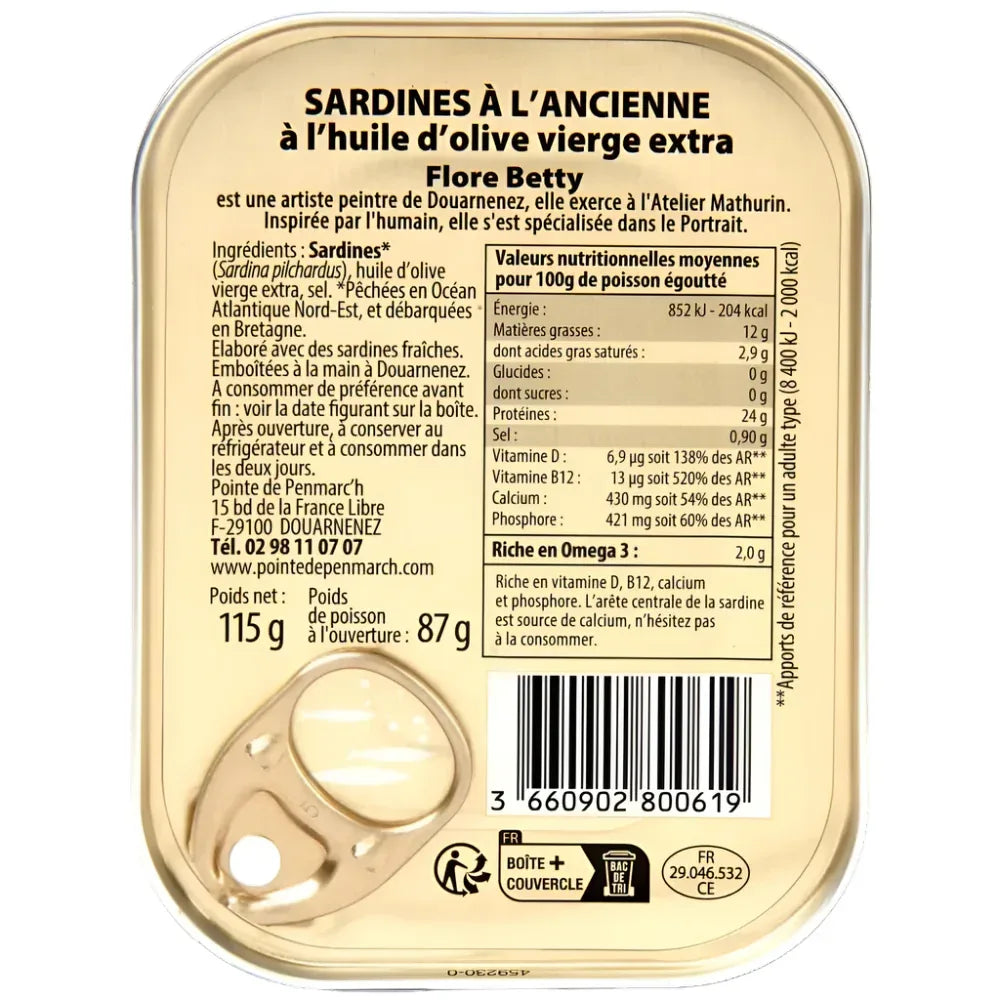 Jahrgangssardine 2024 Flore Betty - Le Marin - La Pointe de Penmarch - Maître Philippe & Filles