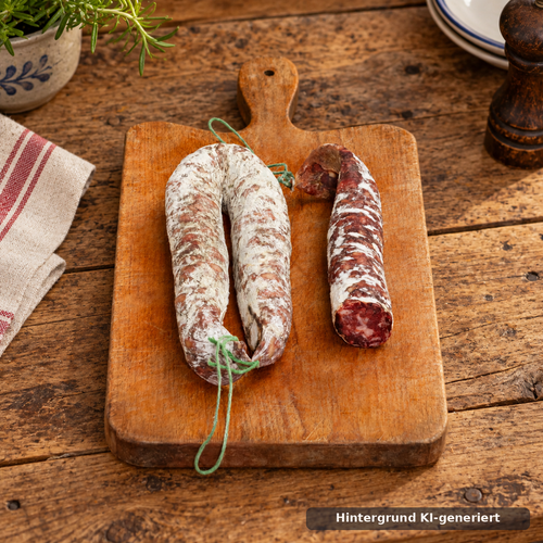 Tørret pølse med lever 320g | Charcuterie Millas, Tarn