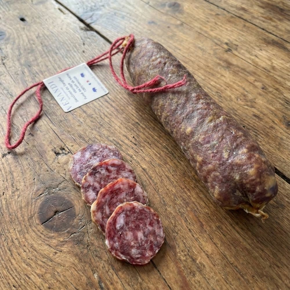 Saucisson de Sanglier Sauvage Fumé (Wildschwein-Salami geräuchert auf Buchenholz) 180g