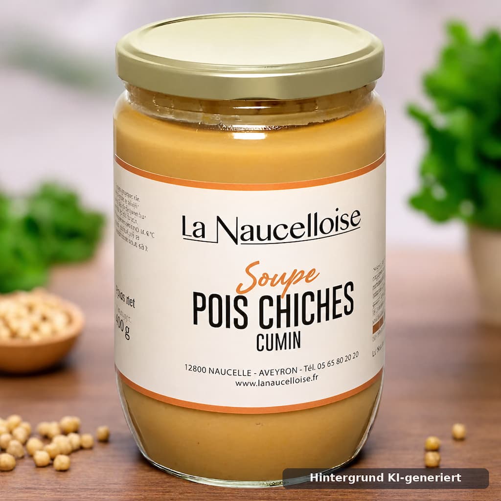 Suppe aus Kichererbsen und Kreuzkümmel 580g La Naucelloise