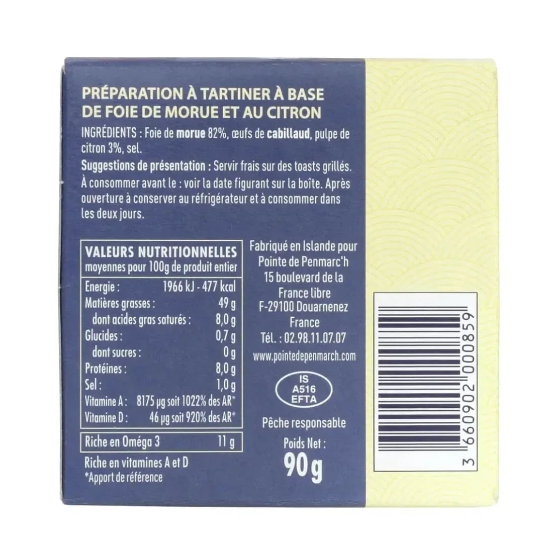 Dorschleber-Mousse mit Zitrone 90g - La Pointe de Penmarch - Maître Philippe & Filles