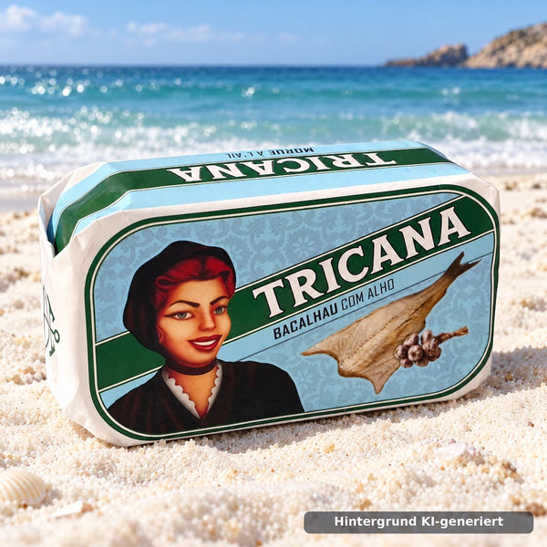 Bacalhau com Alho – Torsk i olivenolie med hvidløg 120g Tricana