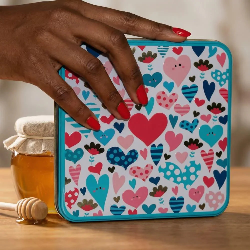 Bretonische Galettes und Palets "pur beurre" - Metalldosen 170g "Les Cœurs" Atelier D