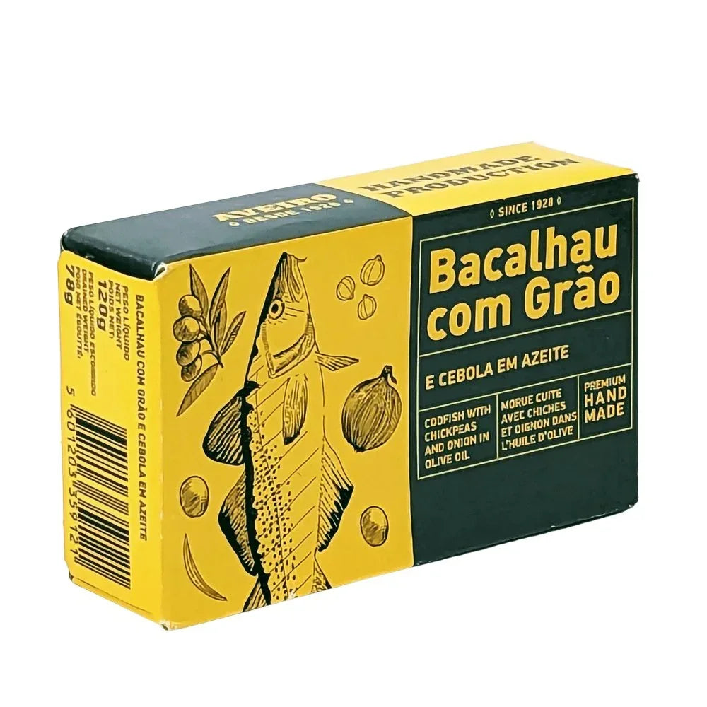 Bacalhau Aveiro mit Kichererbsen und Zwiebeln - AveiroTuna - Maître Philippe & Filles