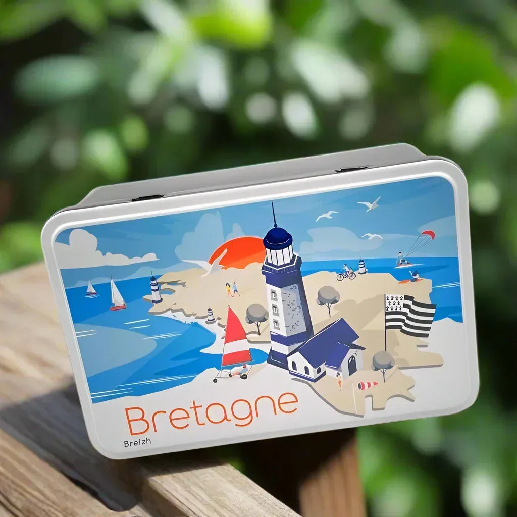 Bretonische Galettes und Palets "pur beurre" - Metalldosen 350g "La Bretagne" Atelier D