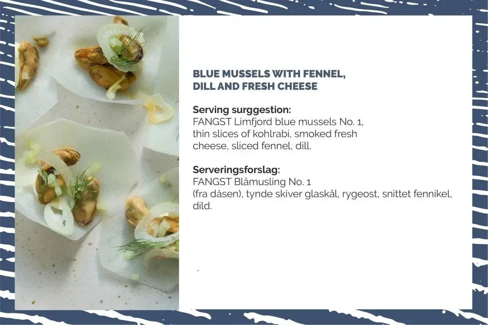 Limfjord-Blaumuscheln Nr. 1 mit Dill und Fenchelsamen Fangst Nordic