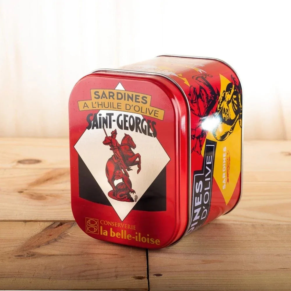 Metalldose mit 4 x Sardinen Saint-Georges Belle Iloise