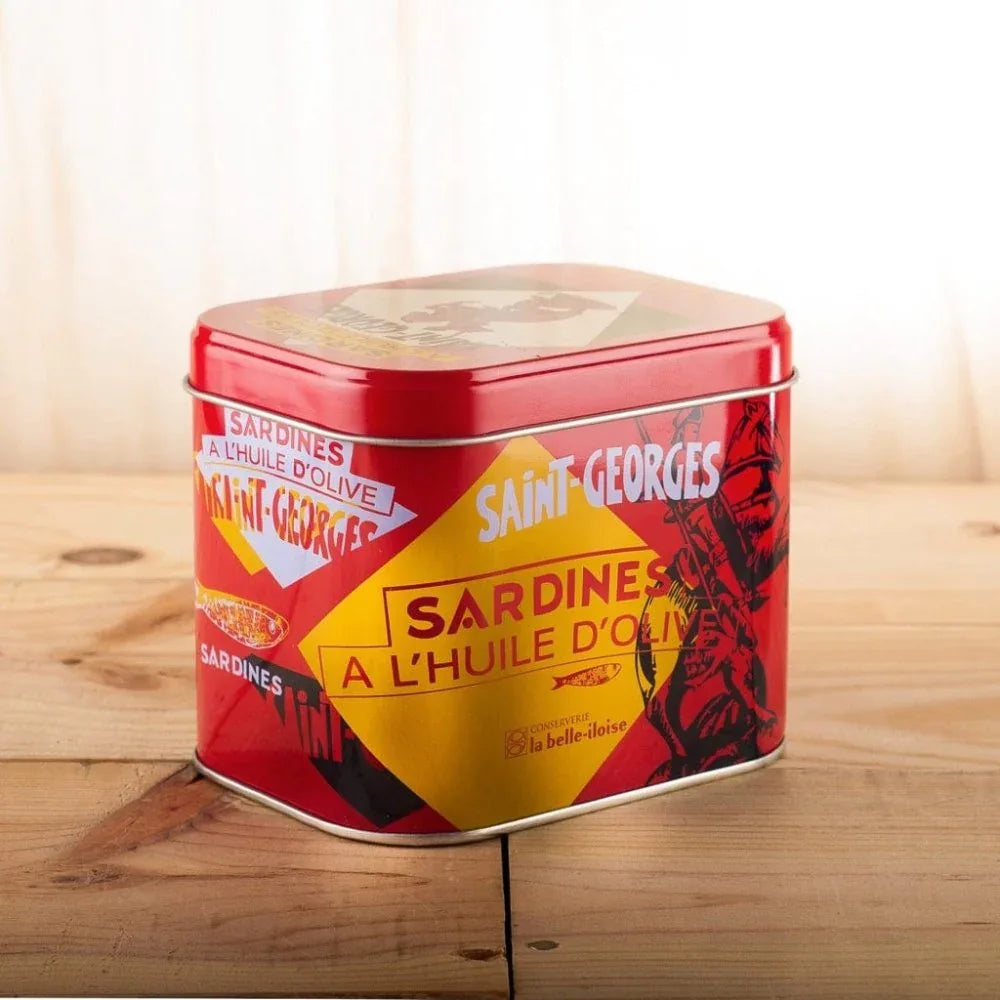 Metalldose mit 4 x Sardinen Saint-Georges Belle Iloise
