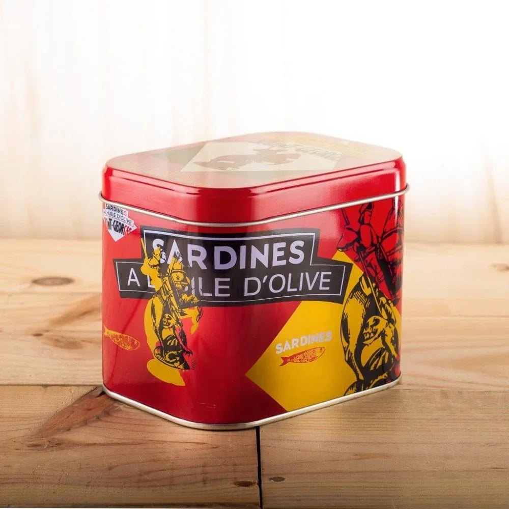 Metalldose mit 4 x Sardinen Saint-Georges Belle Iloise