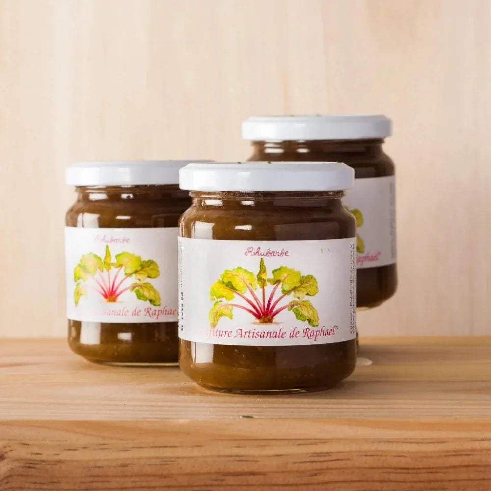 Rhabarber-Konfitüre Extra 250g Confitures de Raphaël
