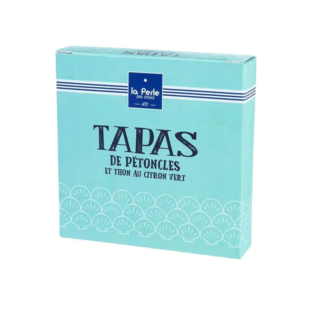 Tapas von Kammmuscheln mit Limetten und Thunfisch Perle des Dieux