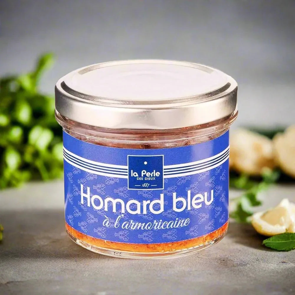 Verrine von blauem Hummer auf Armoricaine-Art Perle des Dieux
